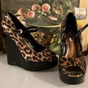 Steve Madden Platform Wedge Cheetah Print